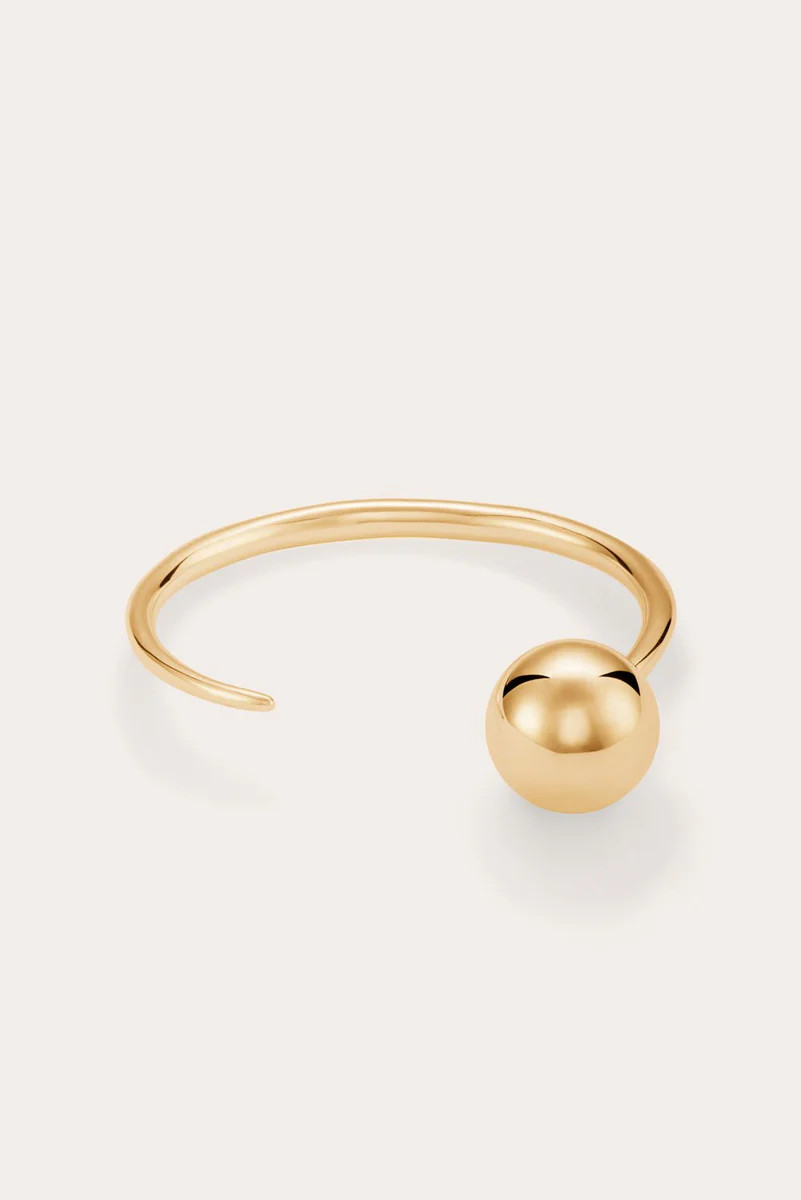 Point & Sphere Bangle Gold | LITTLE LIFFNER