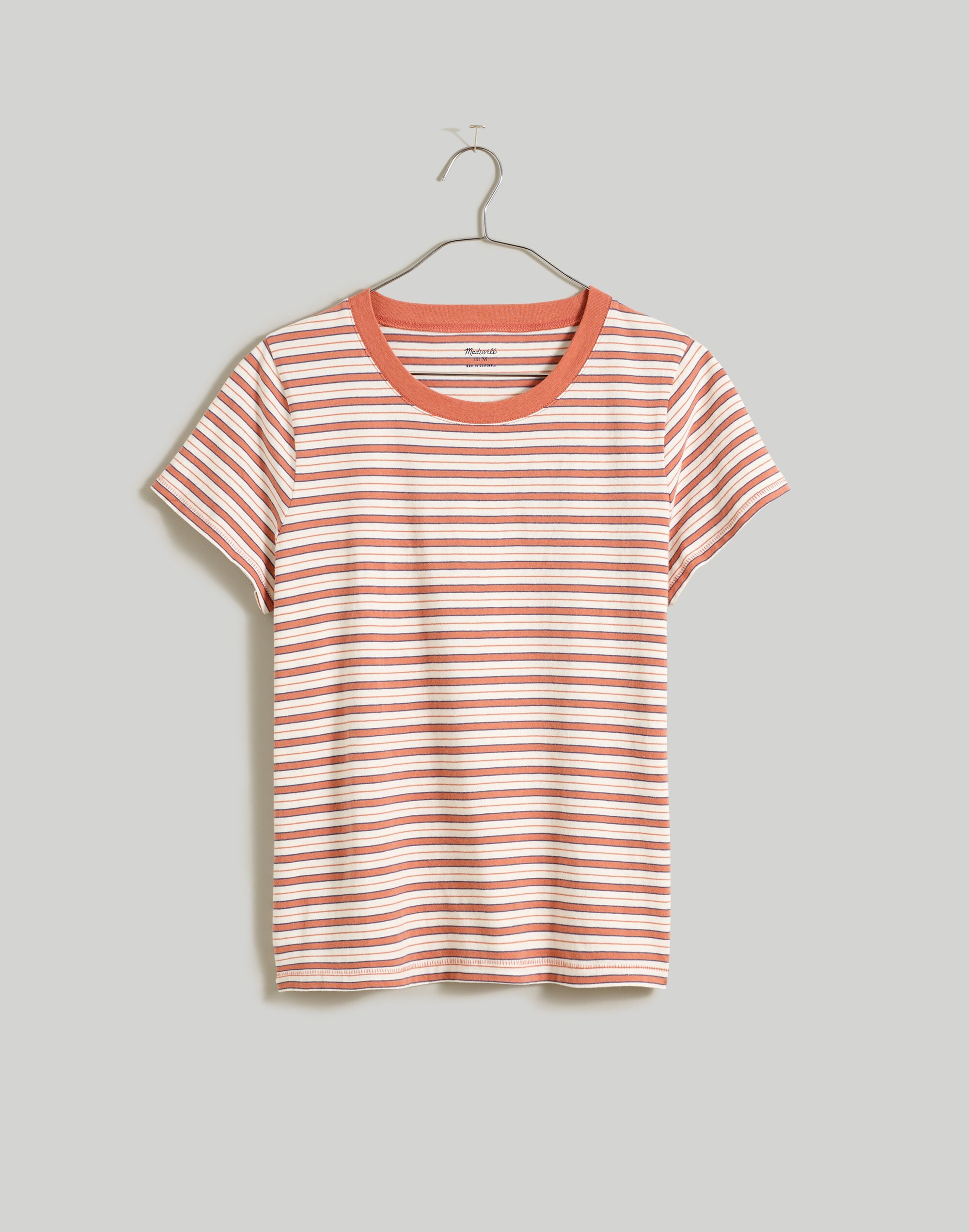 Whisper Cotton Crewneck Tee in Darville Stripe | Madewell