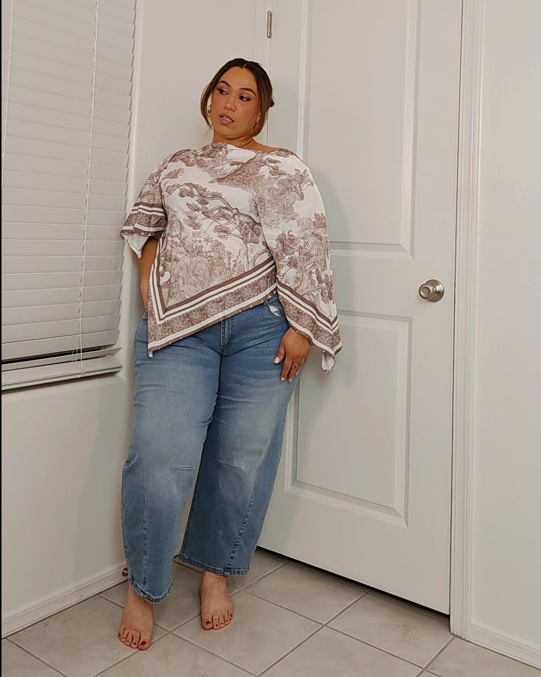 Amazon SHENHE Women's Elegant Graphic Off The Shoulder Blouses Asymmetrical Dressy Flowy Poncho Top

#LTKMidsize #LTKPlusSize