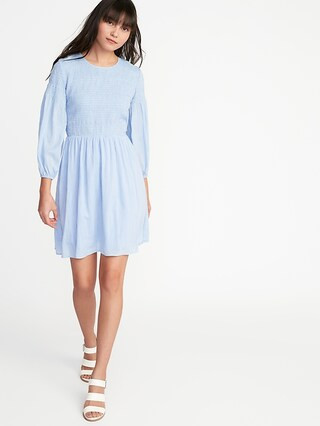 Fit & Flare Smocked-Bodice Dress for Women | Old Navy US