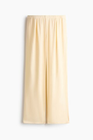 H & M - Wide-Leg Linen-Blend Pants - Yellow | H&M (US + CA)