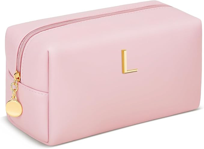 KKXIU Personalized Birthday Gifts for Women - Initial Makeup Bag Cosmetic Travel Toiletry Bag wit... | Amazon (US)
