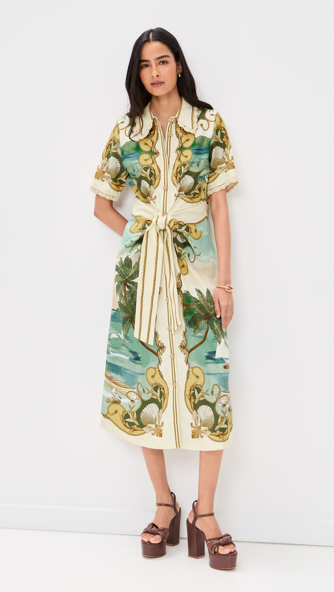 Royal Sea Multicolor Midi Dress | Shopbop