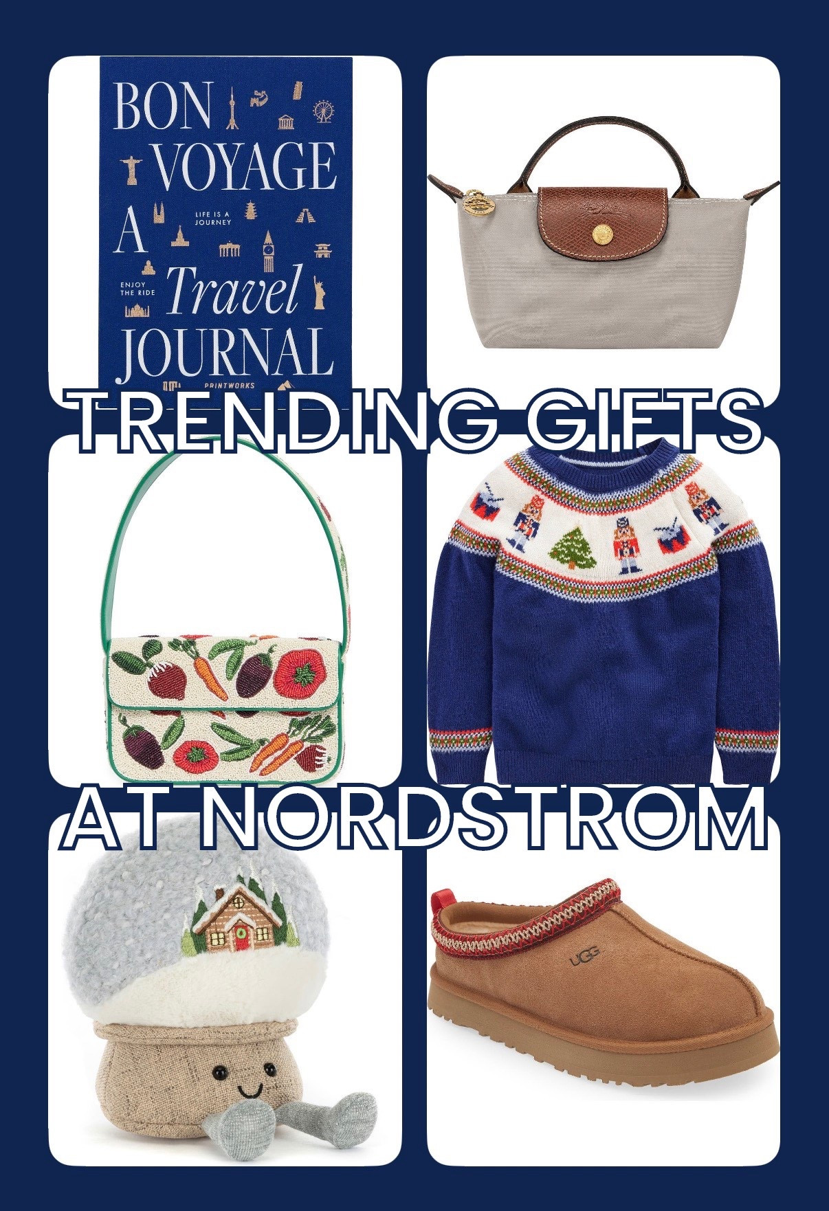 TRENDING GIFTS AT NORDSTROM
..............
Longchamp bag fits for her gifts for wife gifts for mom gifts for girls fair isle sweater girls sweater Christmas sweater Christmas Eve outfit book gift journal gift guide for her gifts for teens beaded bag shoulder bag evening bag jelly cat ugg slippers Uggs Nordstrom gift guide gifts under $100 luxury gifts under $50
Gifts for him last minute gifts gifts for mother in law nike pullover beauty gift sets perfume gift set skincare gift set beauty gifts travel journal suede purse leather  cashmere sweater faux fur slipper 

#LTKKids #LTKFindsUnder100 #LTKGiftGuide