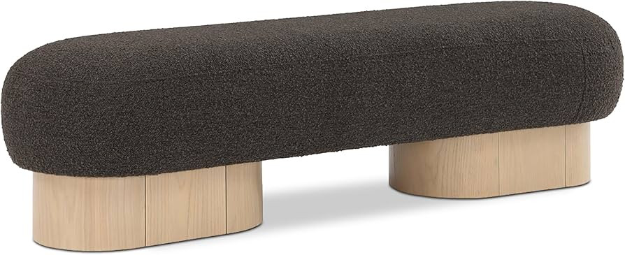 Meridian Furniture 22001Brown Robertson Collection Art Deco Bench with Luxurious Brown Boucle Fab... | Amazon (US)