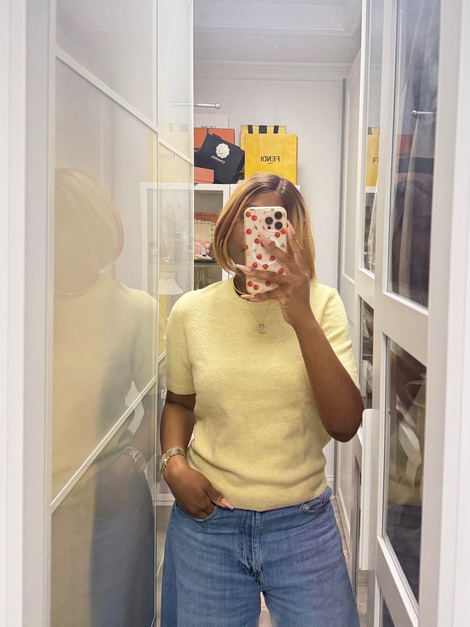 Short sleeve butter yellow sweater under $20 and it comes in different colors

#LTKSaleAlert #LTKMidsize