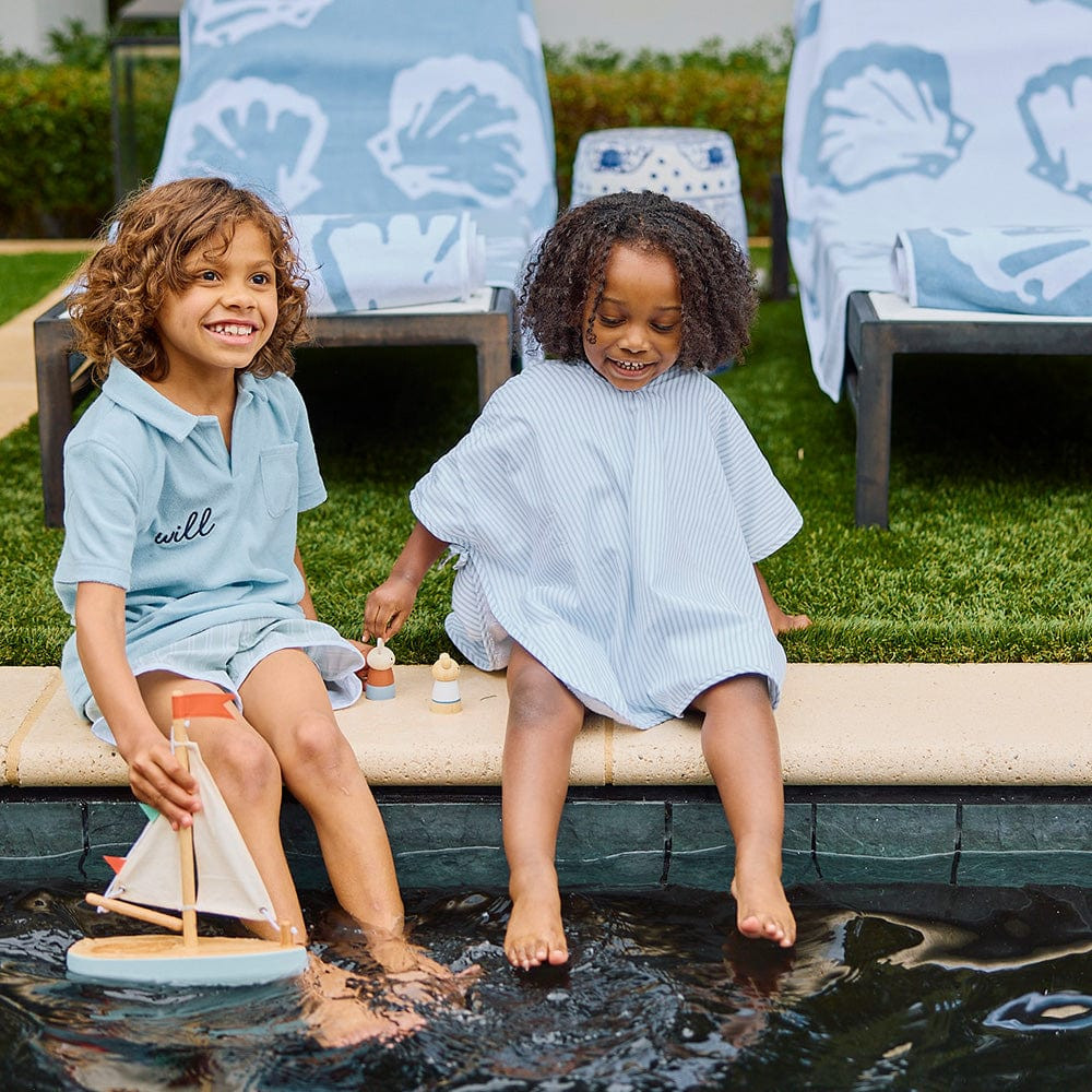 Percale Kids' Poncho | Weezie Towels