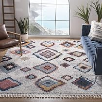 SAFAVIEH Morocco Collection 8' x 10' Ivory/Multi MRC940A Moroccan Boho Tribal Area Rug | Amazon (US)