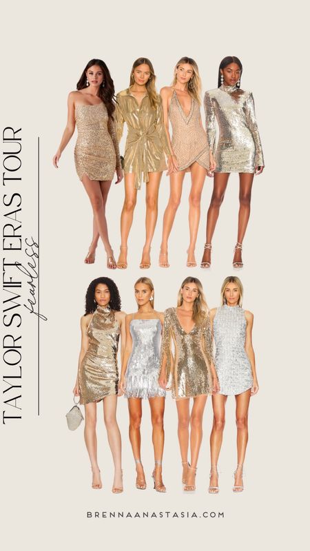 Taylor Swift Eras Tour Dresses! These gold and silver pieces are perfect for her Fearless Era, Taylor Swift Concert ✨  #taylorswift #erastour

#LTKFestival #LTKSeasonal #LTKwedding
