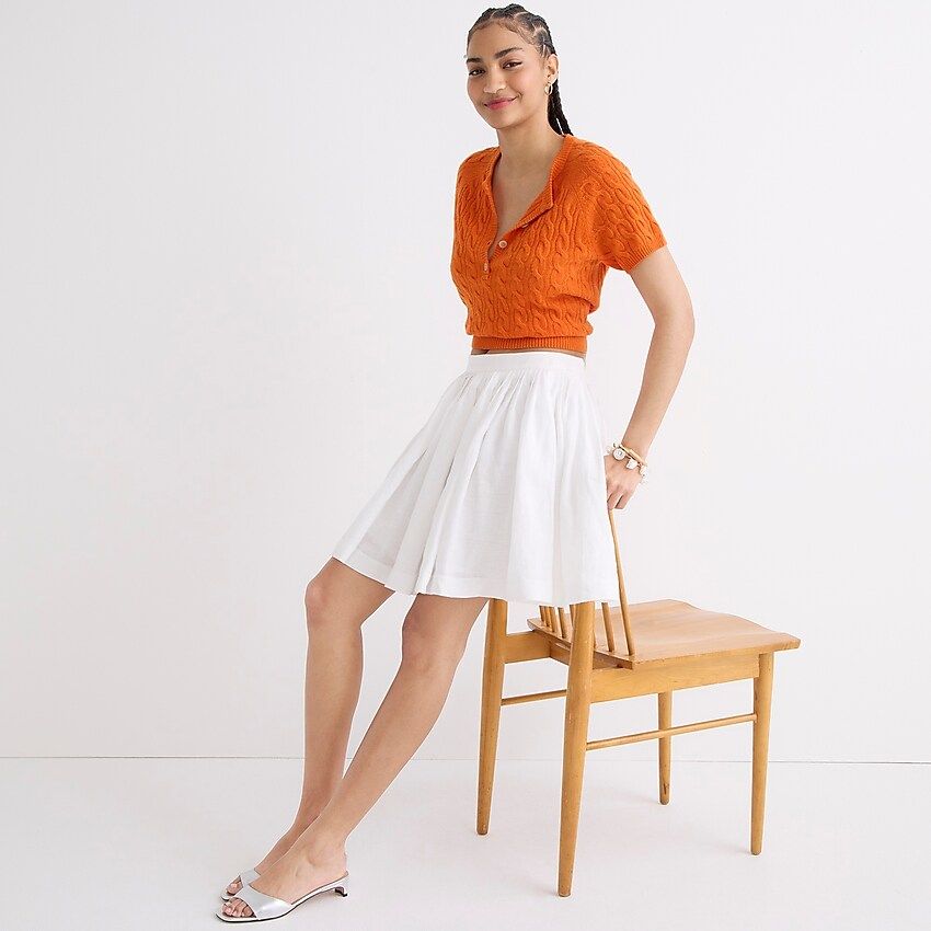 Linen mini skirt | J.Crew US
