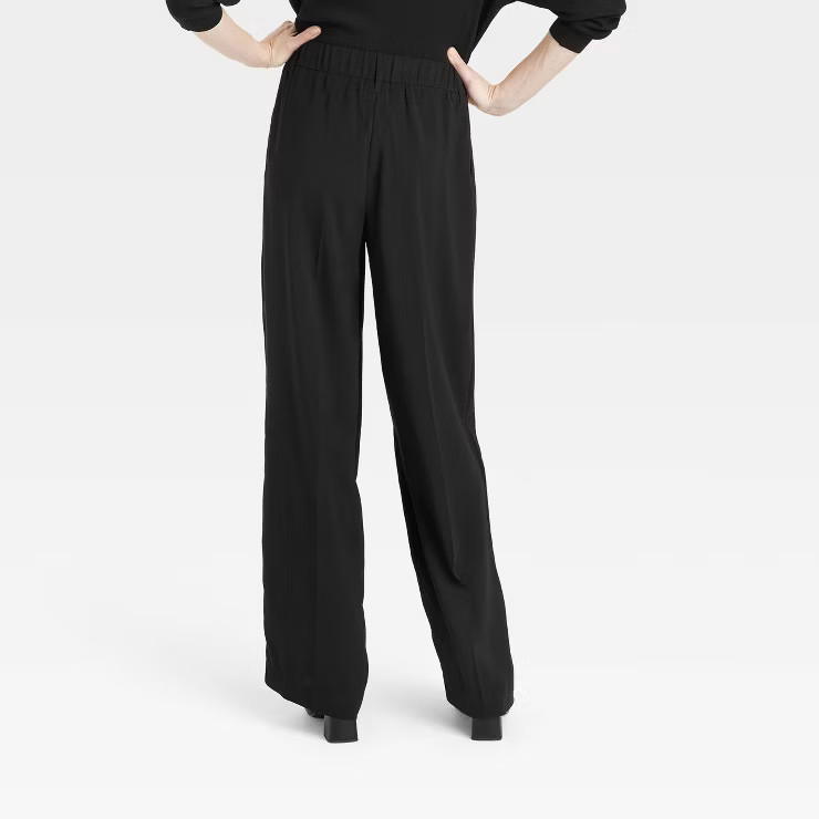 Women's High-Rise Straight Fit Fluid Pants - A New Day™ | Target