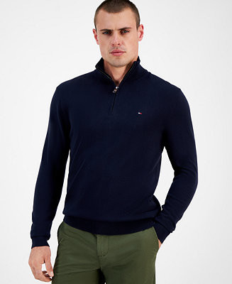 Tommy Hilfiger Men's Quarter-Zip Pullover Knit Sweater - Macy's | Macy's