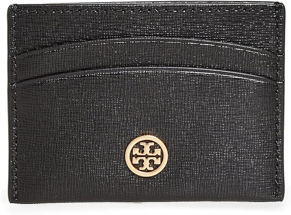 Tory Burch Women's Robinson Card Case, Black, One Size | Amazon (US)