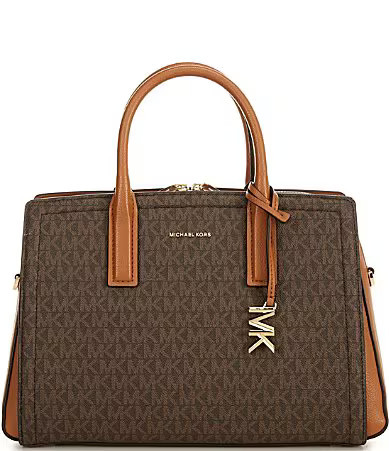 Michael Kors Laila Medium Satchel Bag - Brown/Acorn | Dillard's