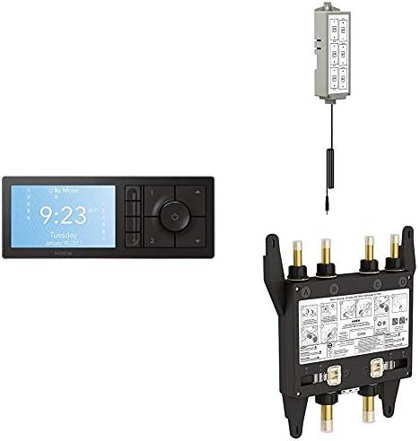 Moen TS3304BL U by Moen Digital Shower Controller with S3104 U by Moen Digital Shower Valve 4-Out... | Amazon (US)