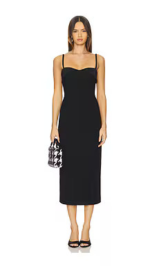 MAJORELLE x Christina Elezaj Shea Midi Dress in Black from Revolve.com | Revolve Clothing (Global)