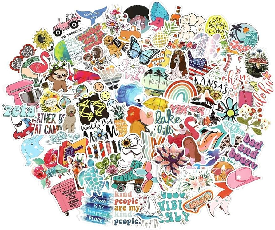 200pcs Trendy Aesthetic Stickers for Water Bottle Laptop Summer Stickers Bulk for Women Adults Te... | Amazon (US)