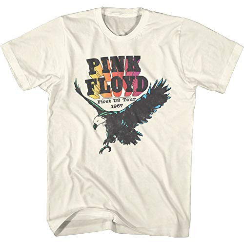 Pink Floyd Rock Band First US Tour 1967 Adult Short Sleeve T-Shirt Graphic Tee Off-White | Amazon (US)