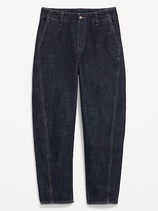 High-Waisted Barrel Ankle Jeans | Old Navy (US)