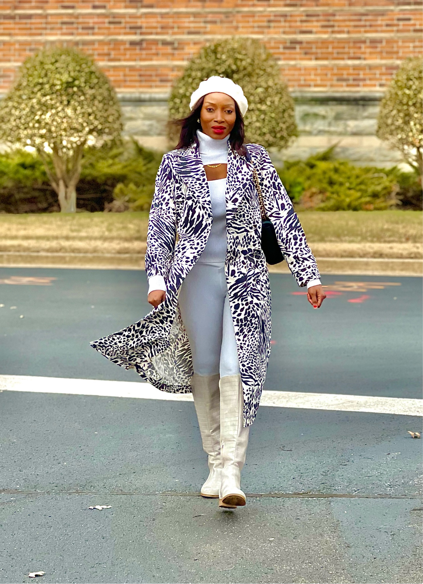 Winter outfit, winter style, neutral style, trench coat, beret hat, knee high boots, Follow me at IG @swabridges 

#LTKsalealert #LTKstyletip #LTKFind