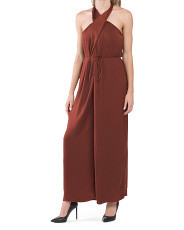 Cross Halter Satin Jumpsuit | Clothing | T.J.Maxx | TJ Maxx