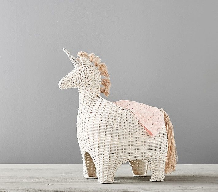 Unicorn Shaped Storage Basket | Pottery Barn Kids
