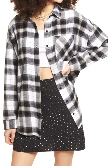 Boyfriend Plaid Button-Up Shirt | Nordstrom