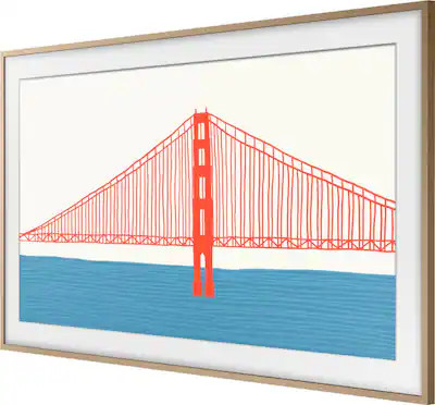 Samsung - 43” The Frame Customizable Bezel - Modern Teak | Best Buy U.S.