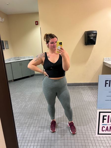 Combined my fav workout tank with my new fav workout leggings for thick thighs. Midsize athletic wear, best leggings, workout tank, lifting shoes

#LTKfit #LTKcurves #LTKunder100