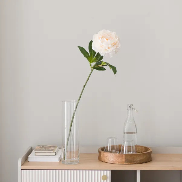 Artificial Peach Peony Stem | Dunelm