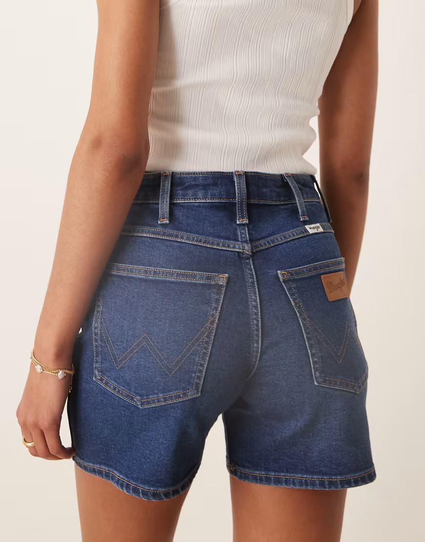 Wrangler cowboy 5inch denim shorts in dark blue | ASOS (Global)