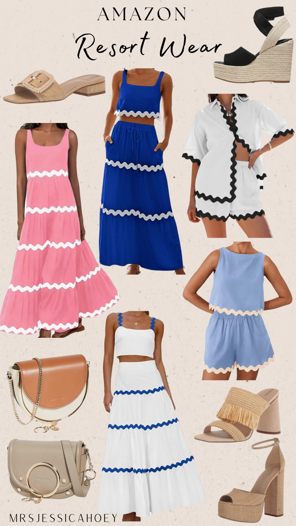 Women’s resort wear. Maxi dress. Long midi flowy dress. Women’s two piece lounge set. Vacation outfit. Spring summer outfit. Straw sandals platform heels wedges. Cross body handbag clutch. Spring summer outfit. 

#LTKshoecrush #LTKSeasonal #LTKSpringSale