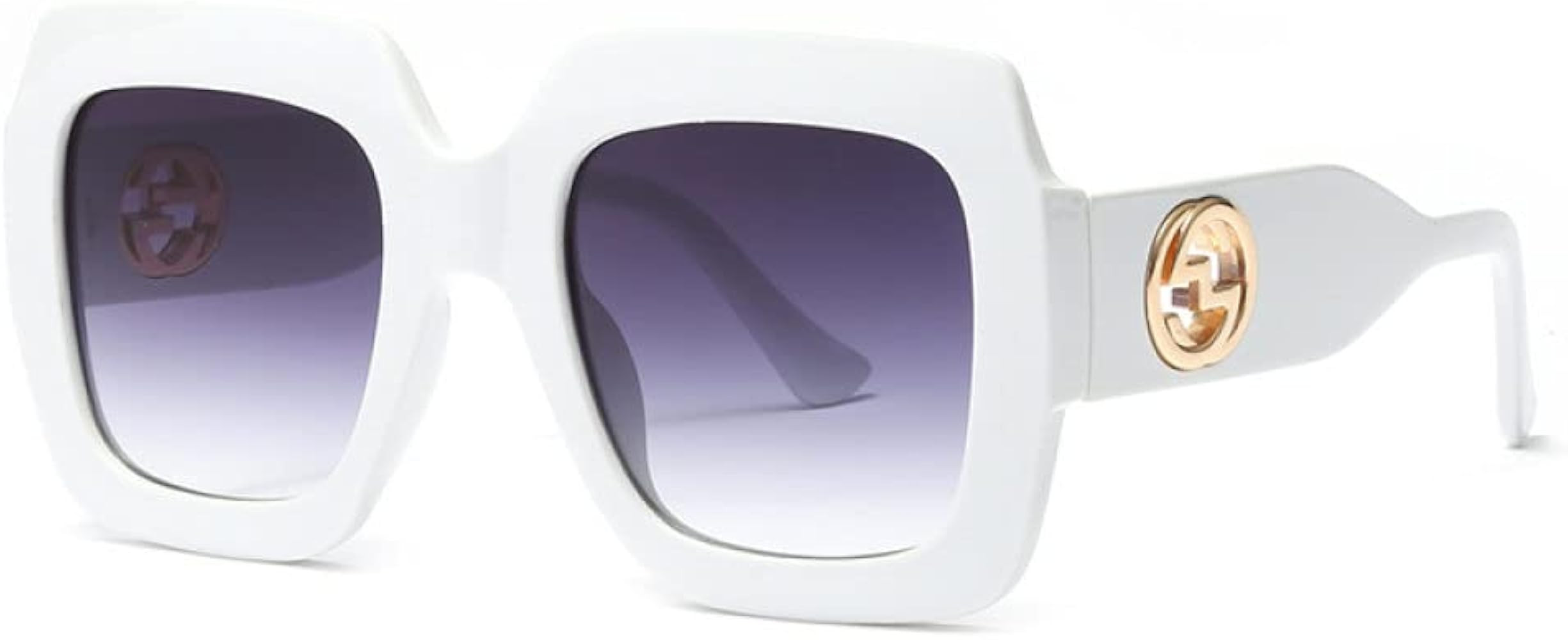 Large Women Sunglasses Vintage Men's and Women's Accessories Eyewear UV400 | Amazon (US)