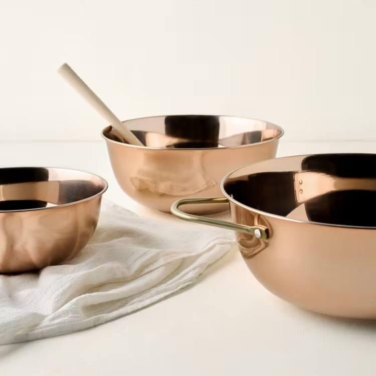 Magnolia Copper Mixing Bowl Set of Three | Magnolia