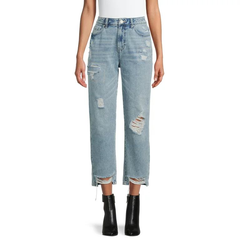 Indigo Rein Junior's Straight Leg Cropped Jeans | Walmart (US)