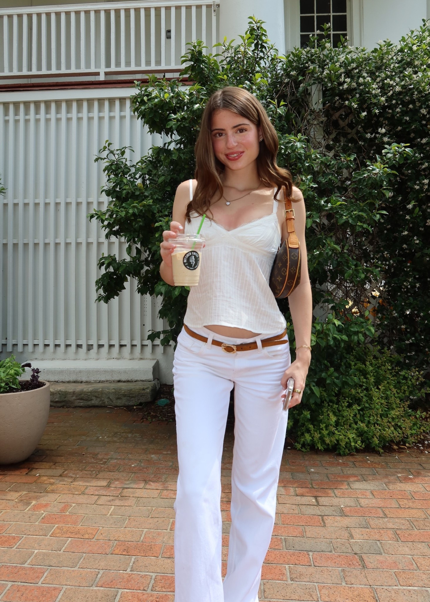 Wearing a size 0 in the top & the pants are from Zara I wear a size 4. Belt is thrifted so I linked a similar one 