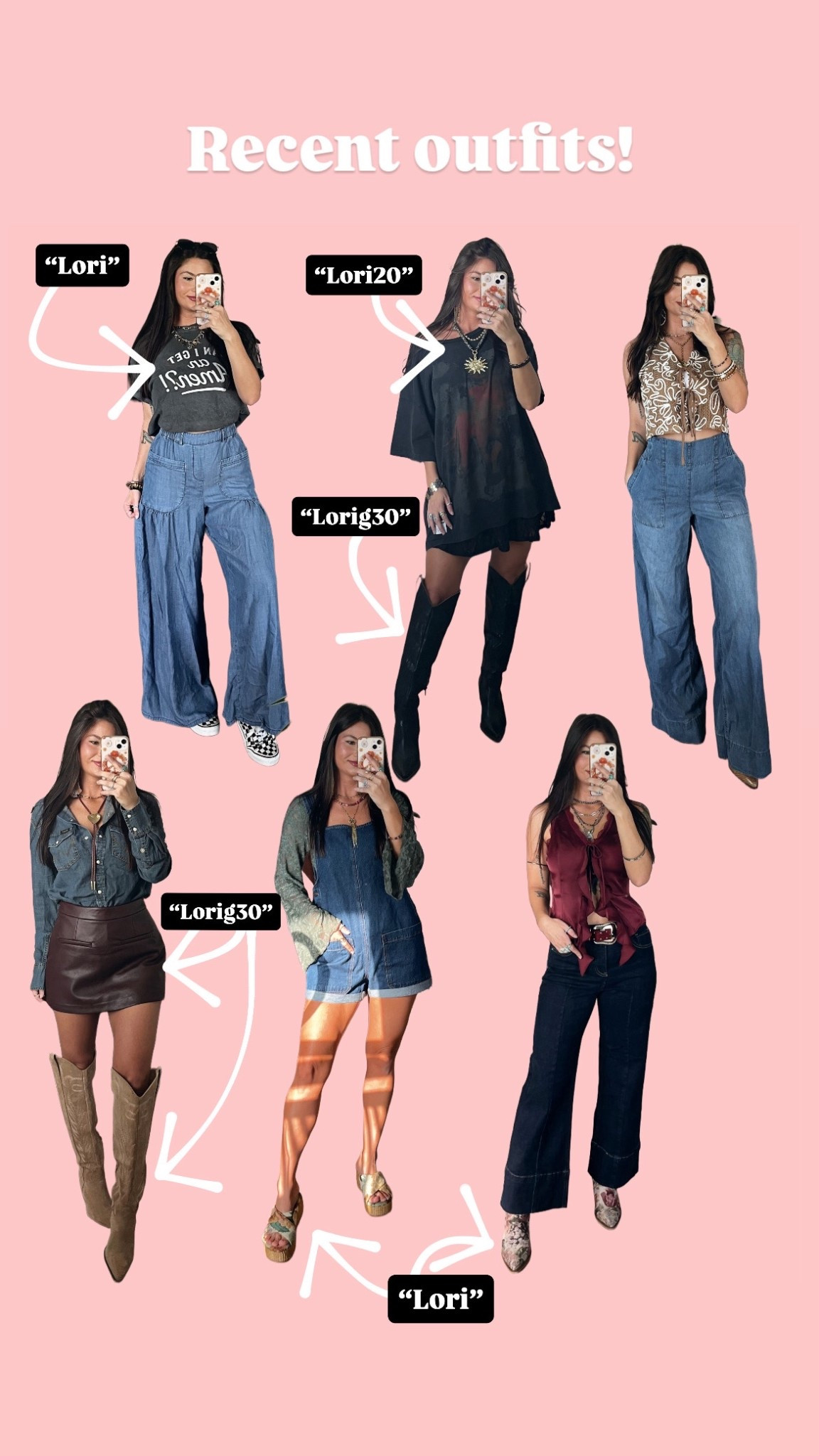 Recent outfits and discount codes! Wearing xs in everything except the graphic tee, wearing medium!

#LTKFallSale #LTKSeasonal #LTKStyleTip