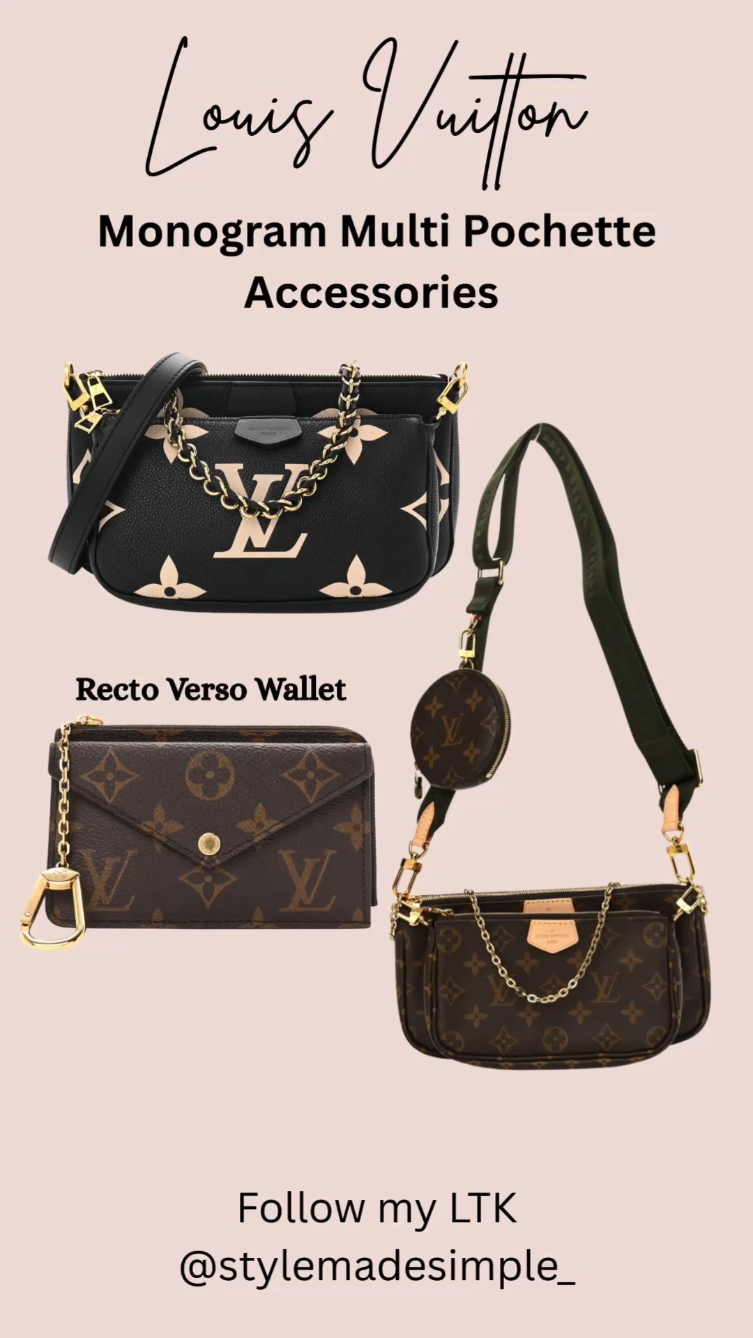 LOUIS VUITTON
Empreinte Monogram Giant Multi Pochette Accessories Black Beige , Luxury small travel purses, LOUIS VUITTON
Monogram Multi Pochette Accessories Kaki, LOUIS VUITTON
Monogram Recto Verso Card Holder Black, travel luxury Louis Vuitton purses , luxury crossbody purses 

#LTKItBag #LTKGiftGuide #LTKTravel