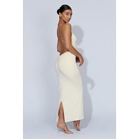Sabine Backless Maxi Dress - Cream | MESHKI US