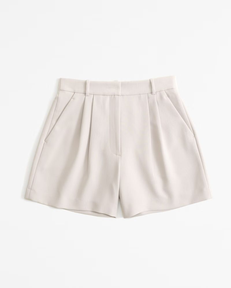 Women's Curve Love A&F Sloane Tailored Short | Women's Bottoms | Abercrombie.com | Abercrombie & Fitch (US)