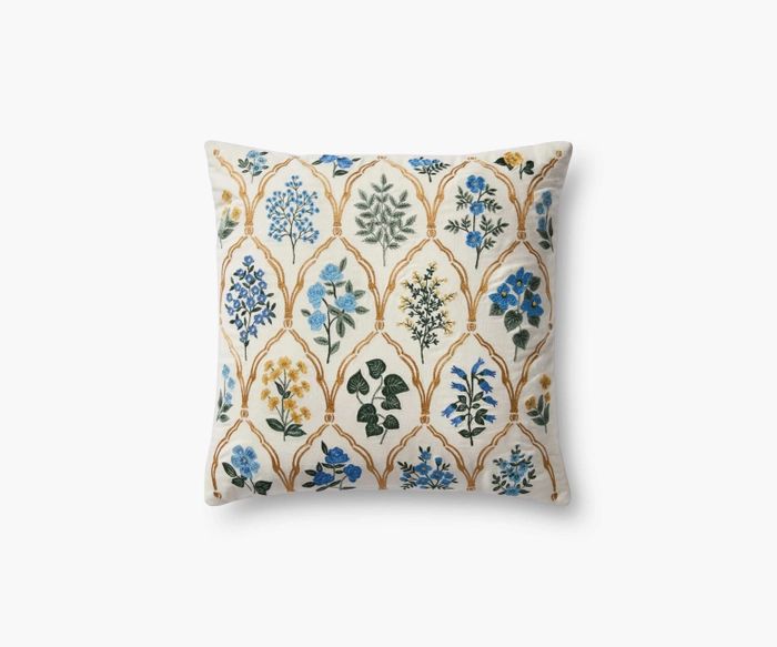 Cream Hawthorne Embroidered Pillow | Rifle Paper Co. | Rifle Paper Co.