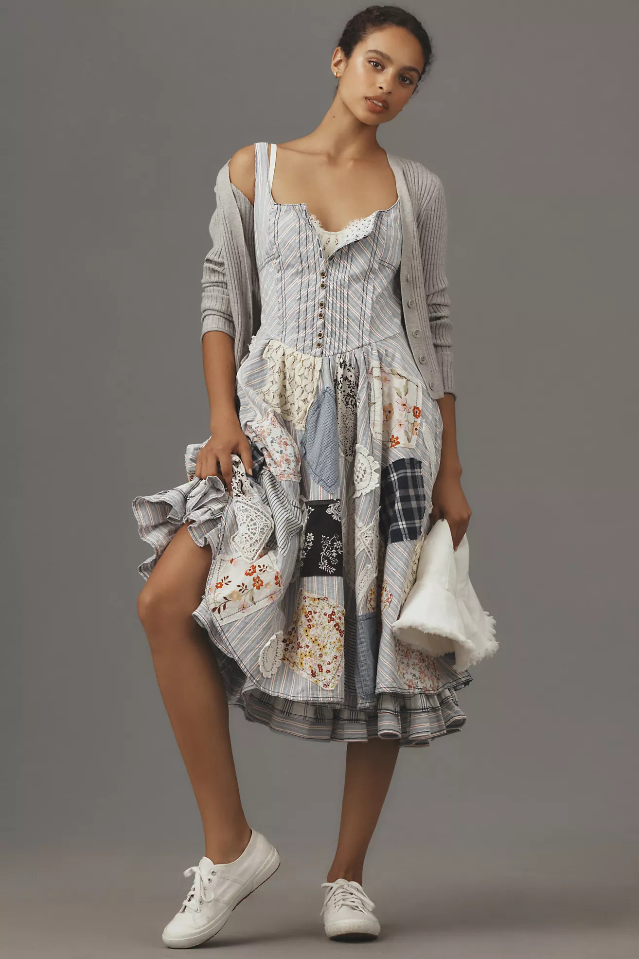 The Jenna Drop-Waist Midi Dress by Pilcro | Anthropologie (US)