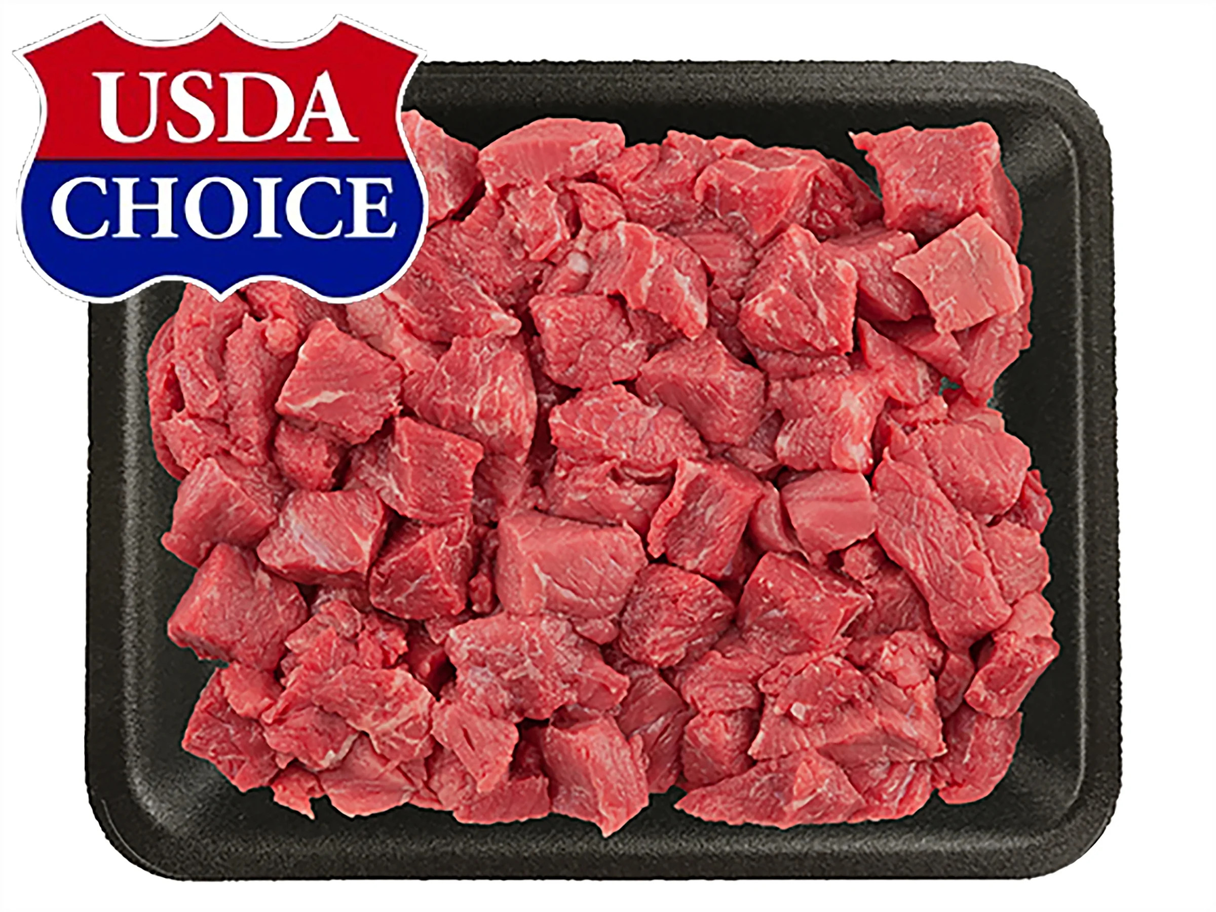 Beef Choice Angus Stew Meat Family Pack, 2.15 - 3.0 lb Tray | Walmart (US)