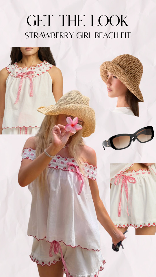 Get the look: strawberry girl beach outfit 

 #LTKgrwm #LTKootd #LTKSeasonal