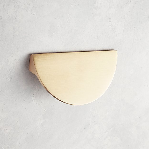 3" Brushed Brass Bin Pull | CB2