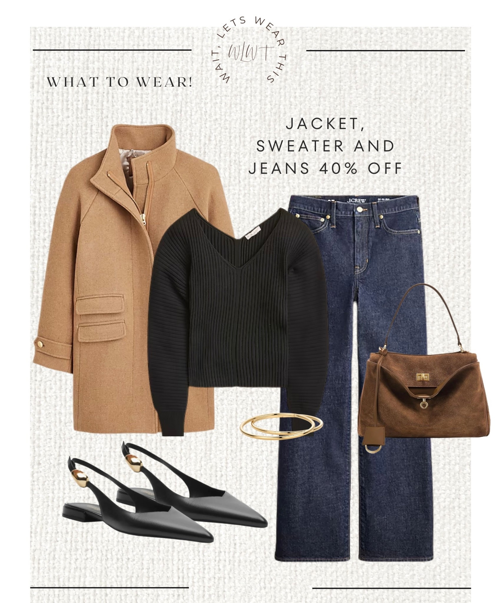 Sale finds! Coat, sweater and jeans 40% off! 

#LTKSaleAlert #LTKOver40