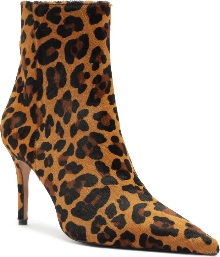 Mikki Pointed Toe Genuine Calf Hair Bootie (Women) | Nordstrom