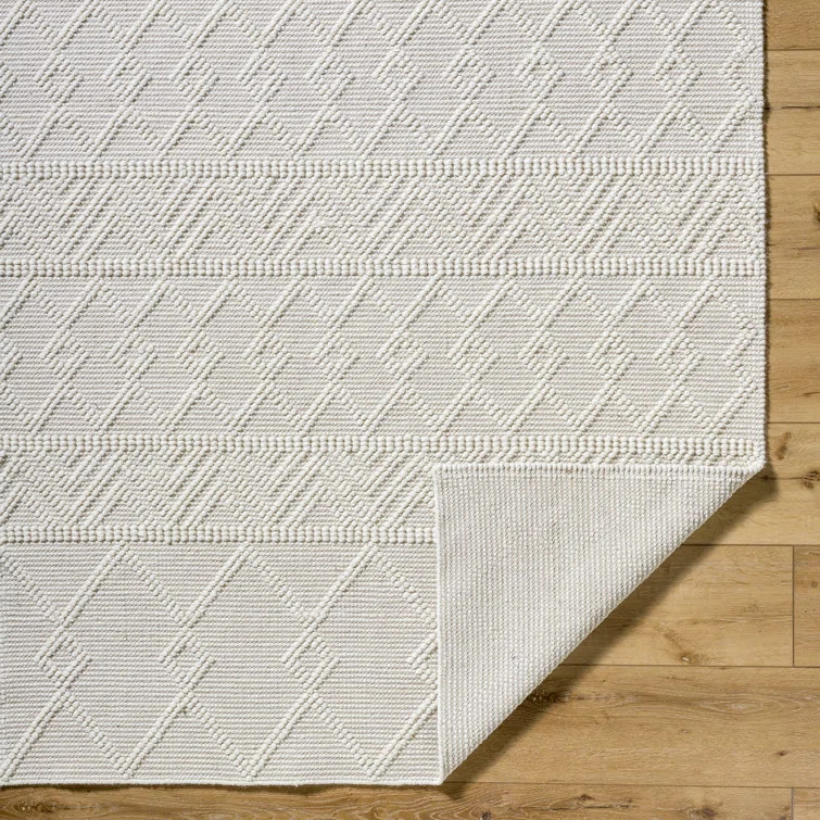 Kayson Moroccan Flatweave Area Rug in Cream | Wayfair North America