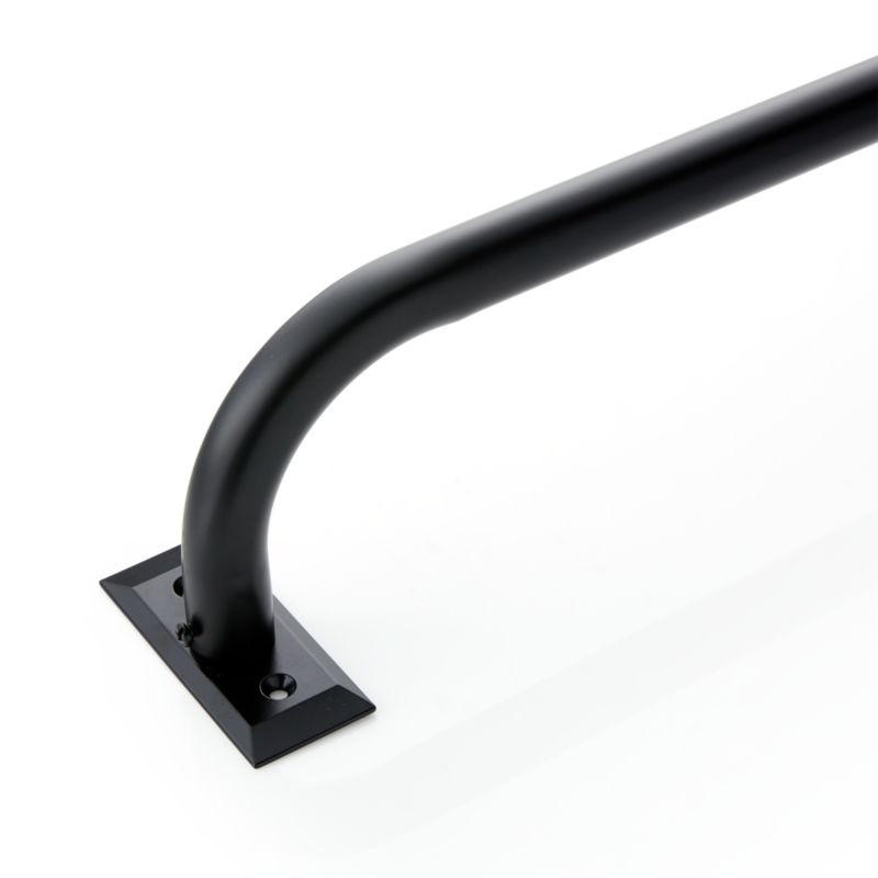 CB Matte Black Room Darkening Curtain Rod 90"-144" + Reviews | Crate and Barrel | Crate & Barrel