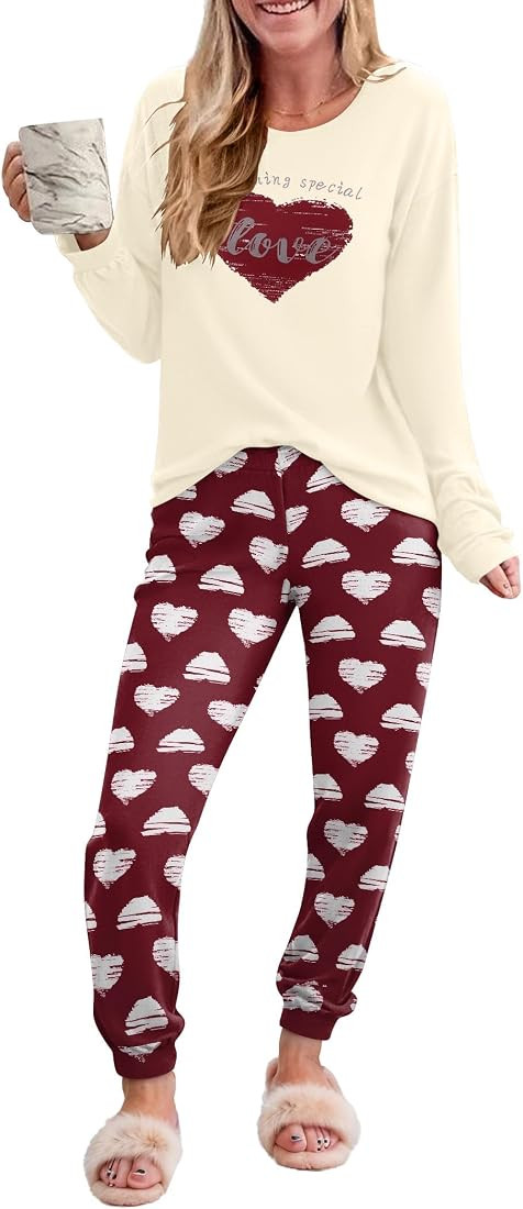 Ekouaer Pajama Sets for Women 2 Piece Plaid Pjs Long Sleeve Lounge Sets Comfy Gingham Nightwear w... | Amazon (US)